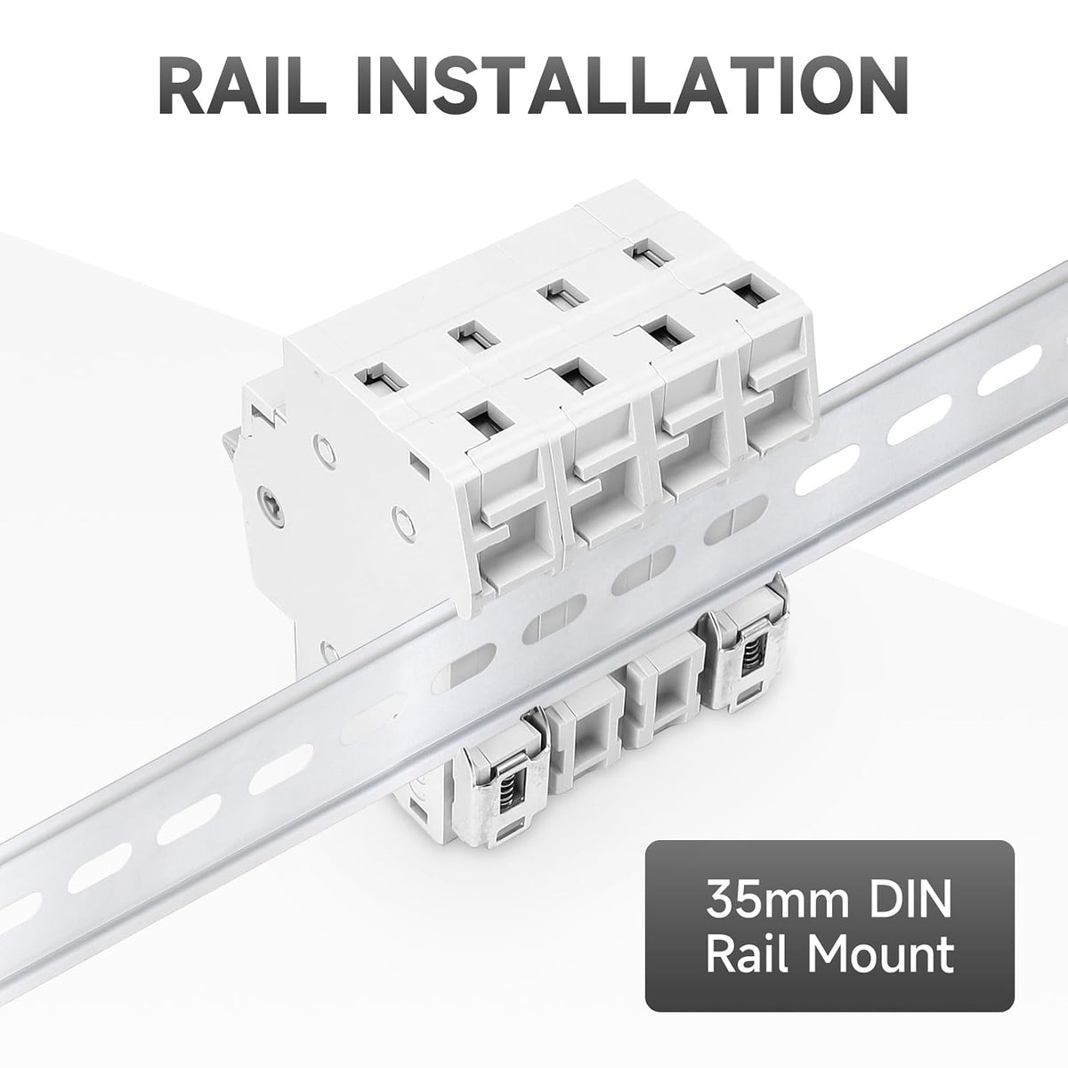 GEYA Manual Transfer Switch Dual Power for Grid & Generator Manual Conversion Isolation Switch DIN Rail Mount(2P-63A-240V)
