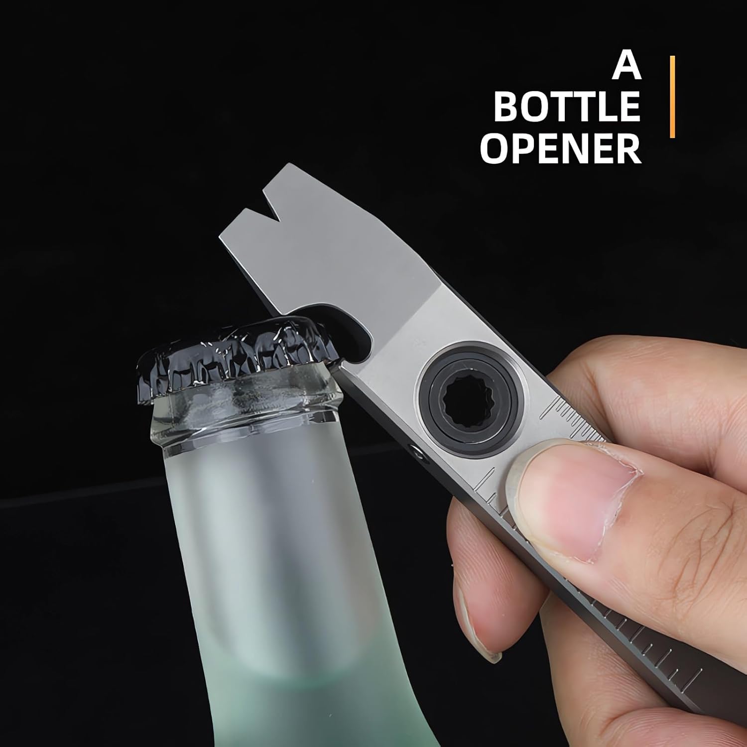 Titanium Pry Bar,Multi-tool,EDC Tool,Versatile Pry Tool,Bottle Opener,Wrench,Ratche screwdriver,Nail puller,Crowbar