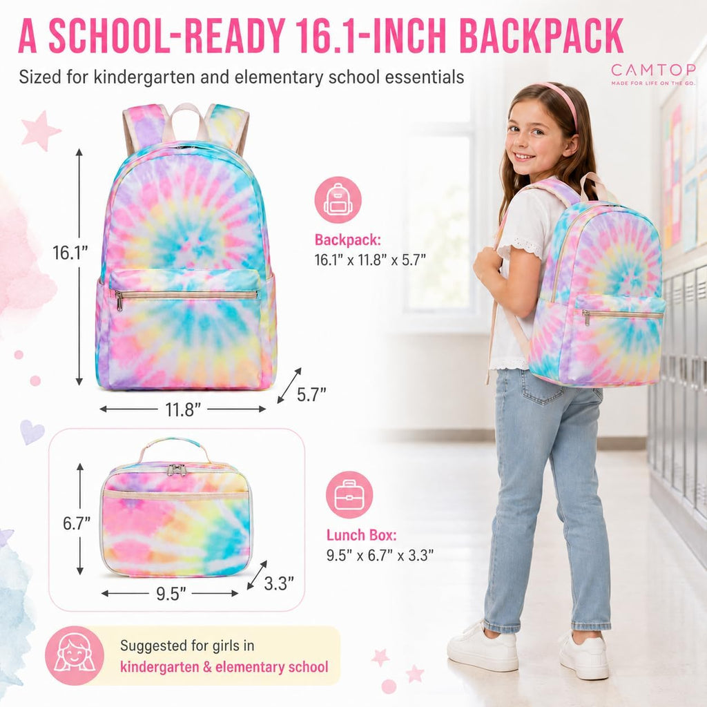 Backpack for Girls Boys Kids School Backpack with Lunch Box Preschool Kindergarten BookBag Set