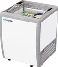 Commercial Ice Cream Freezers with Display Glass Top 5.6 Cu.ft