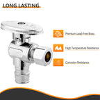 10PC HeSun 1/2" PEX-A x 3/8" OD Comp Angle Stop Valve(VALVE094-10)