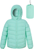 4-12 Years Girls Winter Coats Packable Lightweight Hooded Puffer Jackets with Pocket