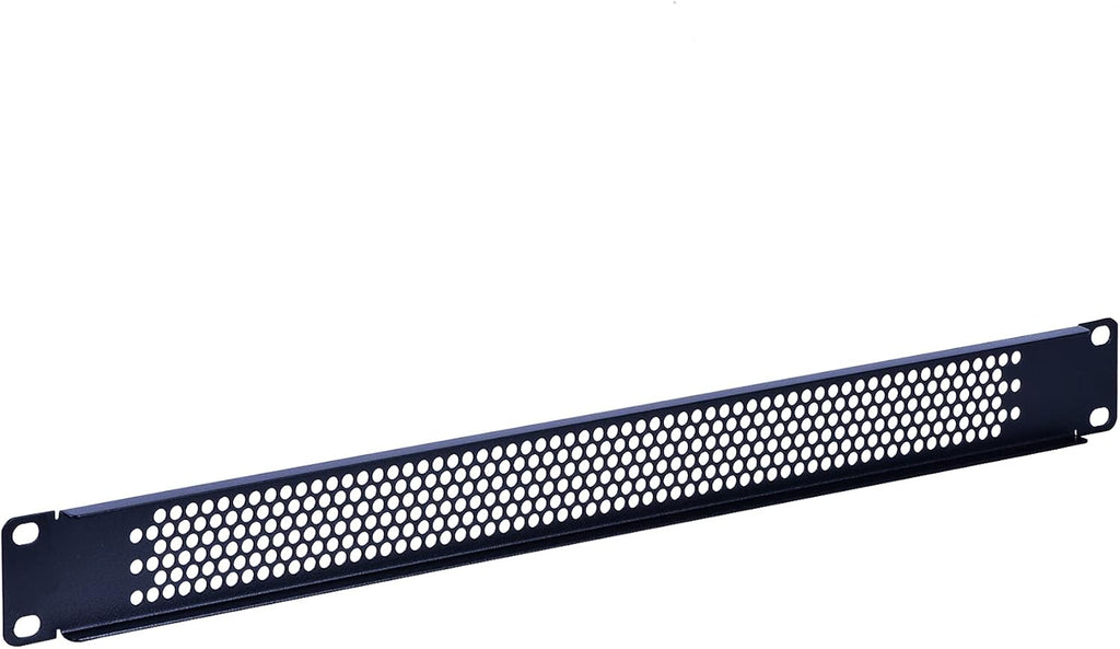 RackPath 1U Blank Rack Mount Panel Spacer with Venting for 19in Server Rack Enclosure or Network Cabinet – 2 Pack, Black