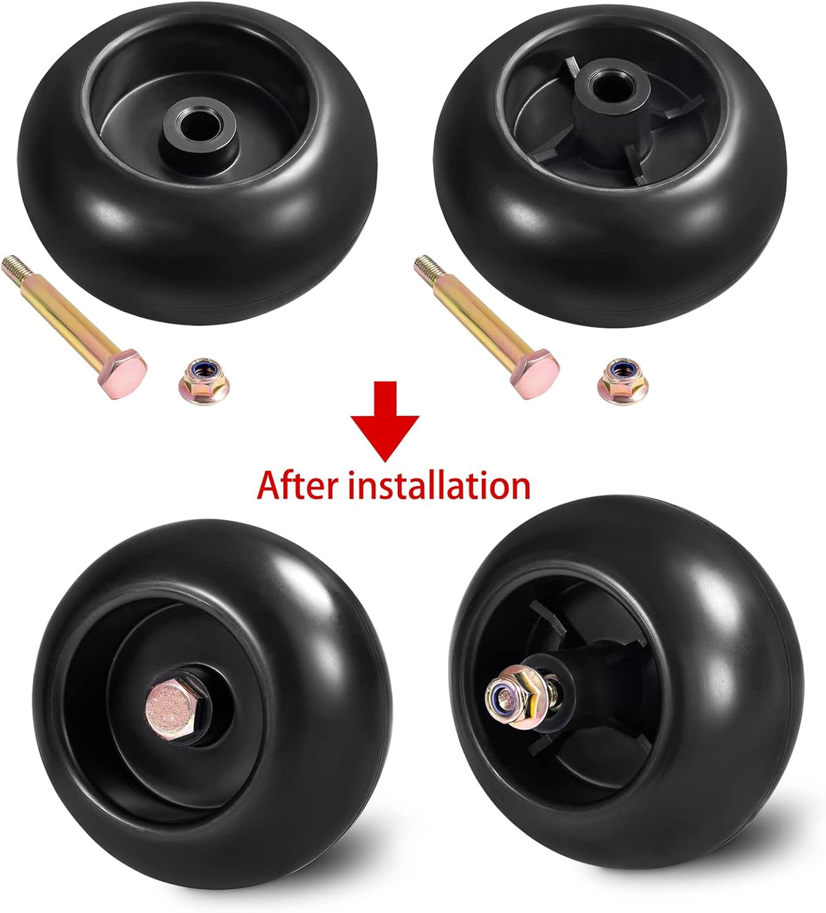 Parts Camp 4 Pack 753-04856A 734-04039 734-3058 Mower Deck Wheels