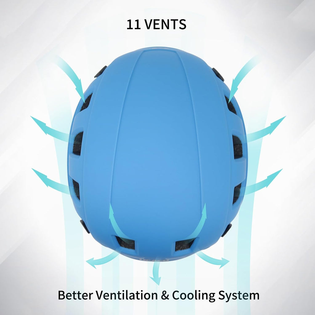 Climbing Helmet EN 12492 Certified Half Dome Helmet Ultralight Design with 11 Ventilation Ports & Headlamp Clips for