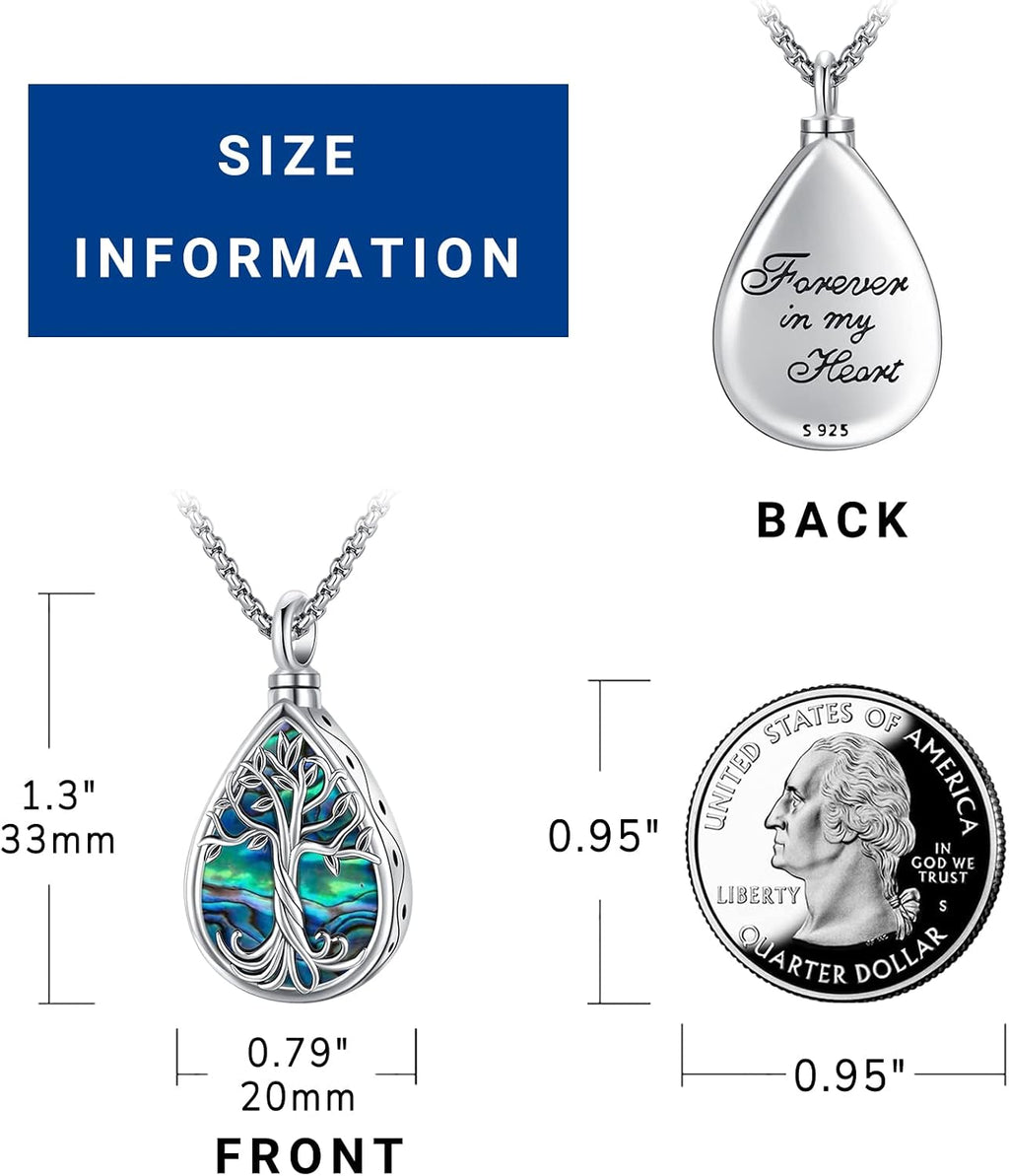 Cremation Jewelry Tree of Life Urn Necklace S925