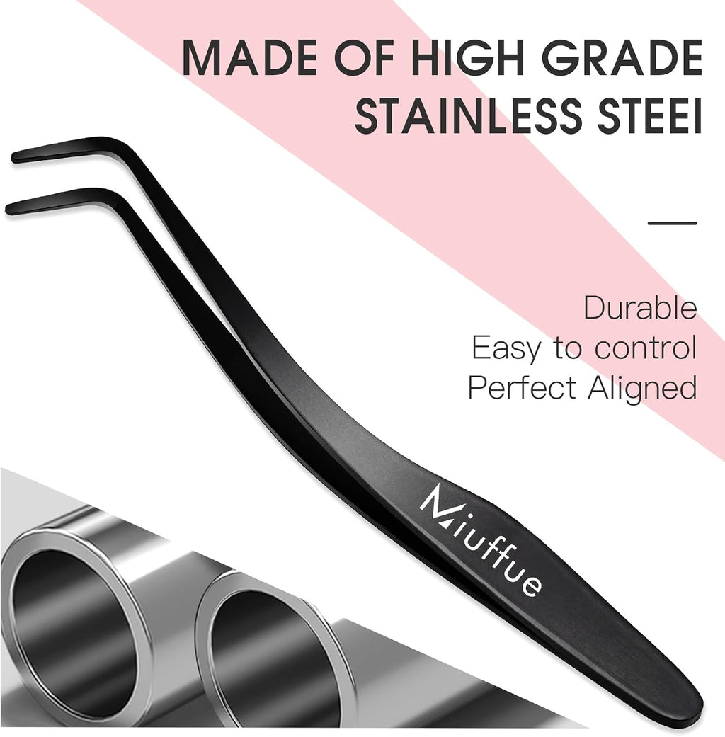 Lash Applicator Tool Curved Eyelash Tweezers