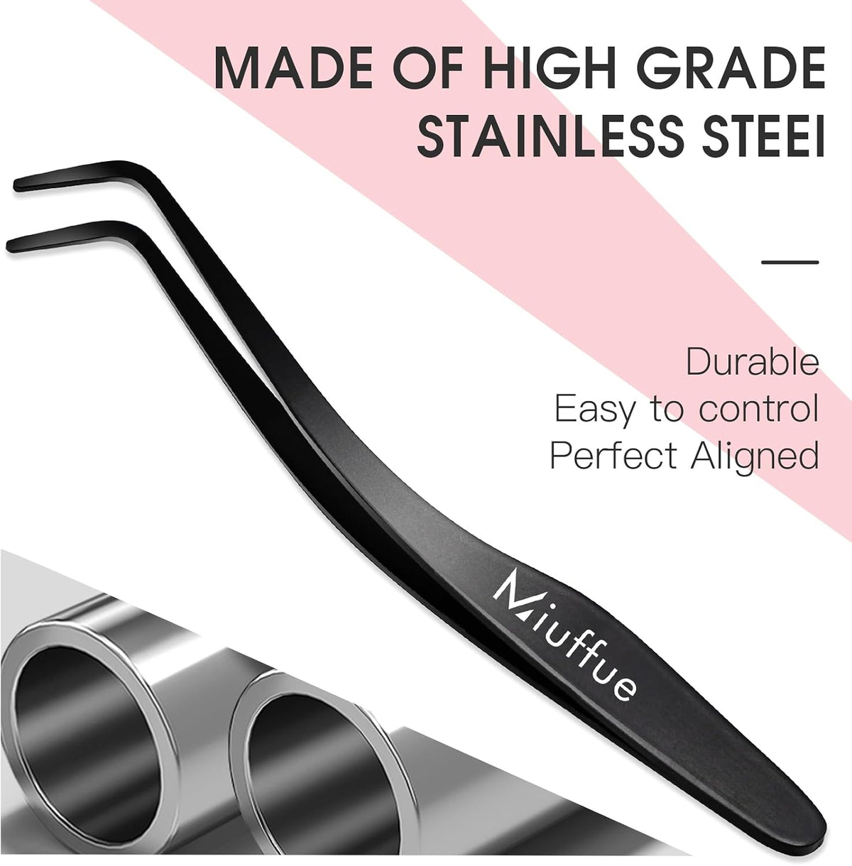 Lash Applicator Tool Curved Eyelash Tweezers