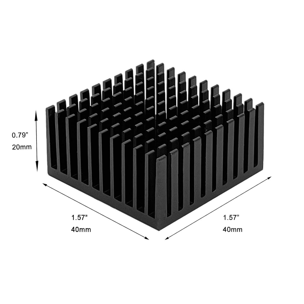 4PCS 40x40x20mm Aluminum Heatsink Kit with Thermal Tape for Cooling Module