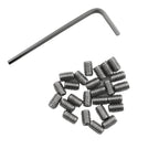 Socket Set Screws DGBRSM 25pcs 8-32 x 1/4" Stainless Steel Allen Head Hex Hexagon Socket Set Screws Cup Point with Hex Key Wrench