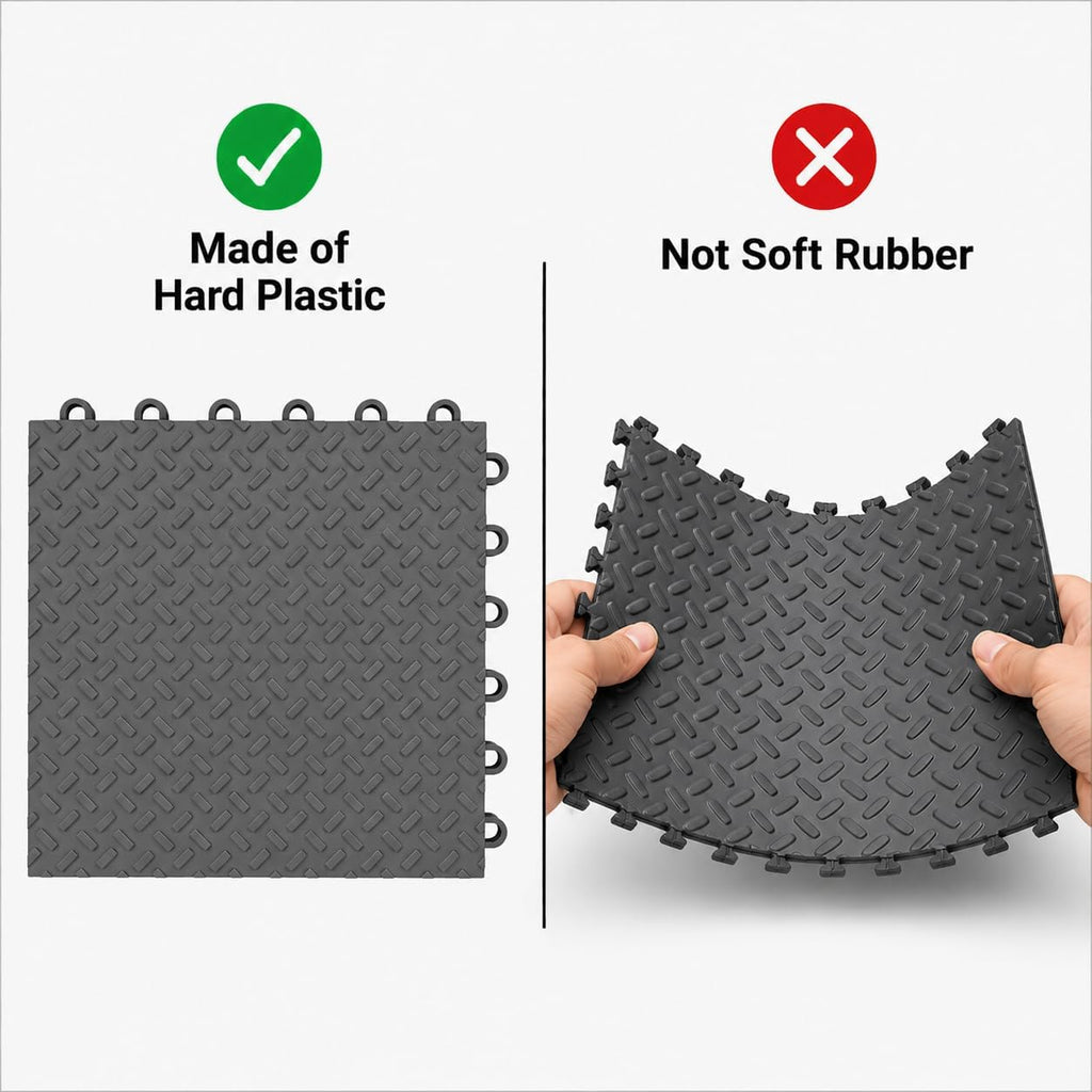 Garage Floor Tiles Interlocking Garage Flooring for Car Modular PlasticTile