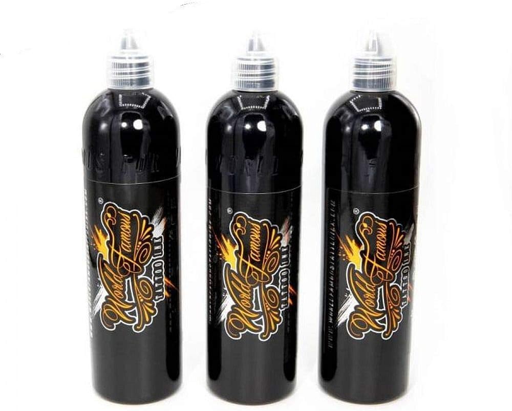 Grey Wash Tattoo Kit of 3 - Professional Tattoo Ink in Dark, Mid-Tone & Charcoal Grey Wash - Skin-Safe, Vegan &
