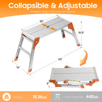 Aluminum Work Platform Workbench, 30"x12"x20"