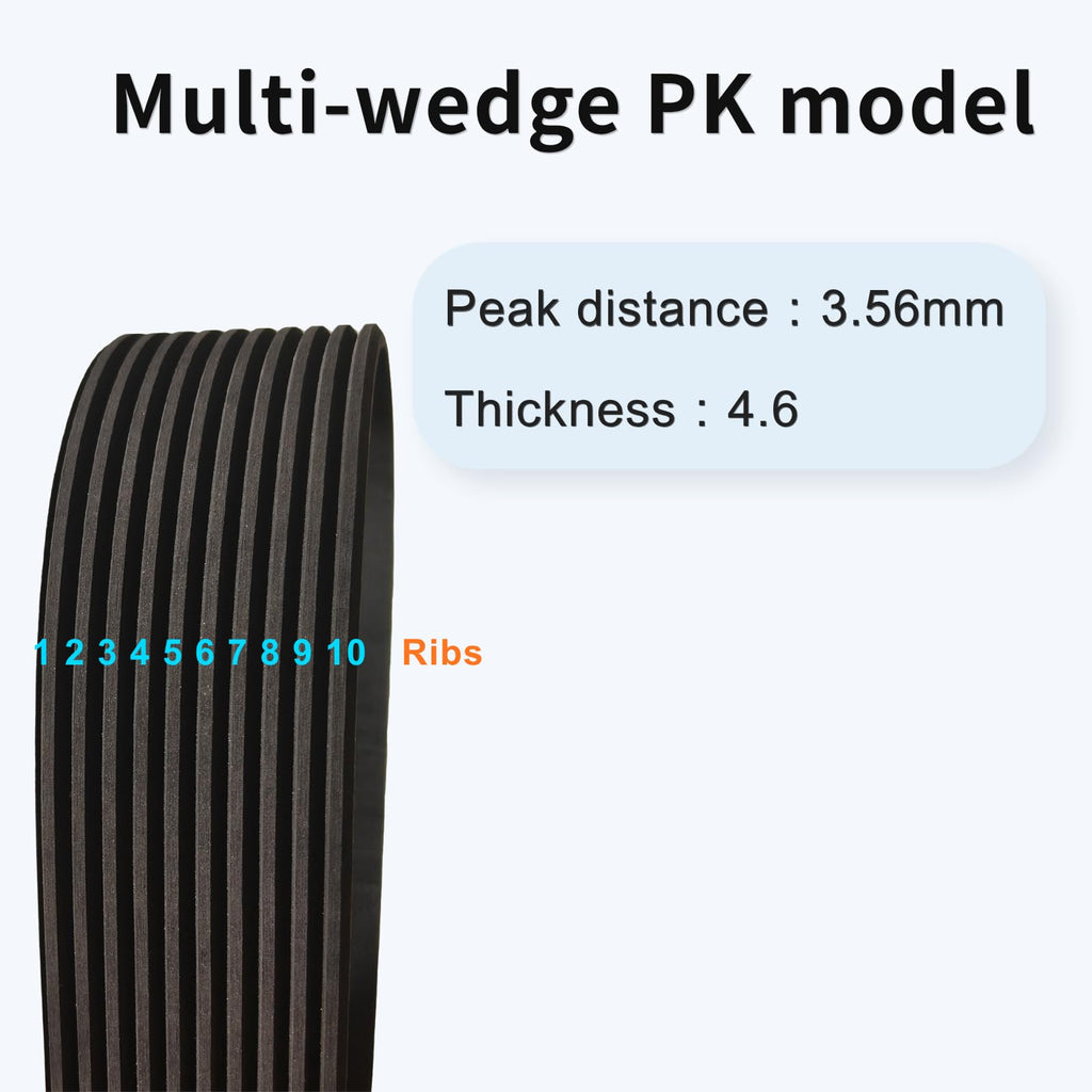 PODYORK 4PK2960 PK V-Ribbed Belt 4 Ribs 116.54" Length Drive Belt