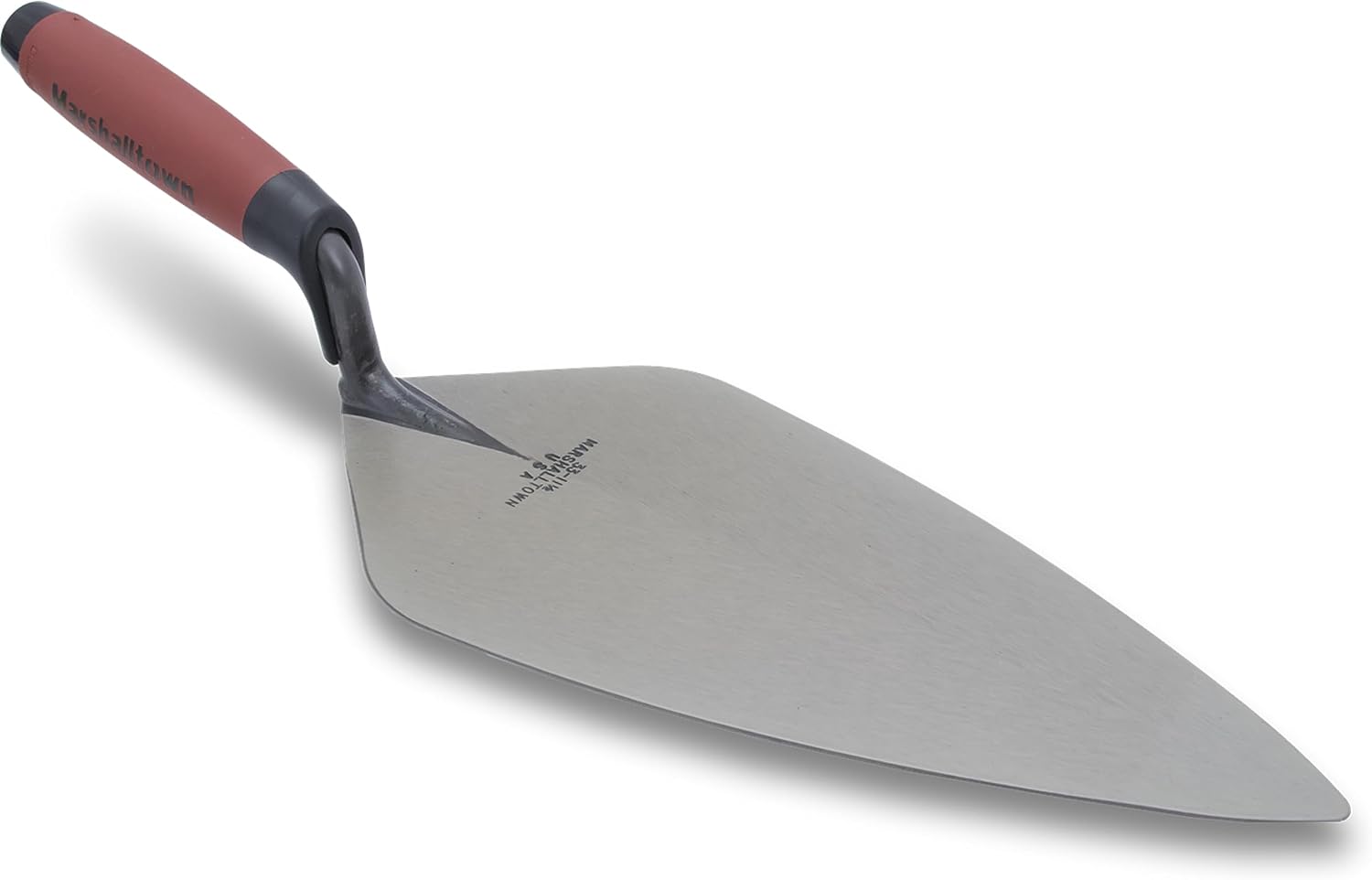 London Brick Trowel, 12 x 5 1/8 Inch, Assembled in the USA | Forged One-Piece High Carbon Steel Blade, Taper-Ground