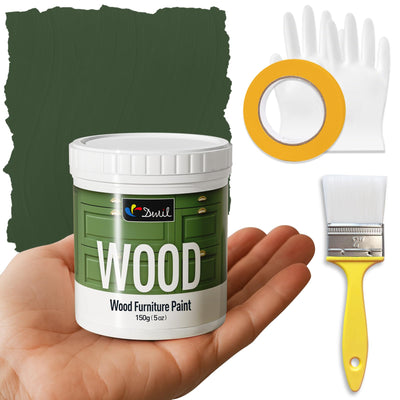 Matte Finish Furniture Paint - 5 Oz Wood Paint for Cabinets, Doors, Tables, and Dressers Refinishing - Water-Based