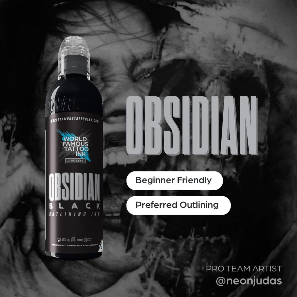 Limitless - Obsidian Outlining Tattoo Ink - Professional Tattoo Ink & Tattoo Supplies - Skin-Safe Permanent Tattooing