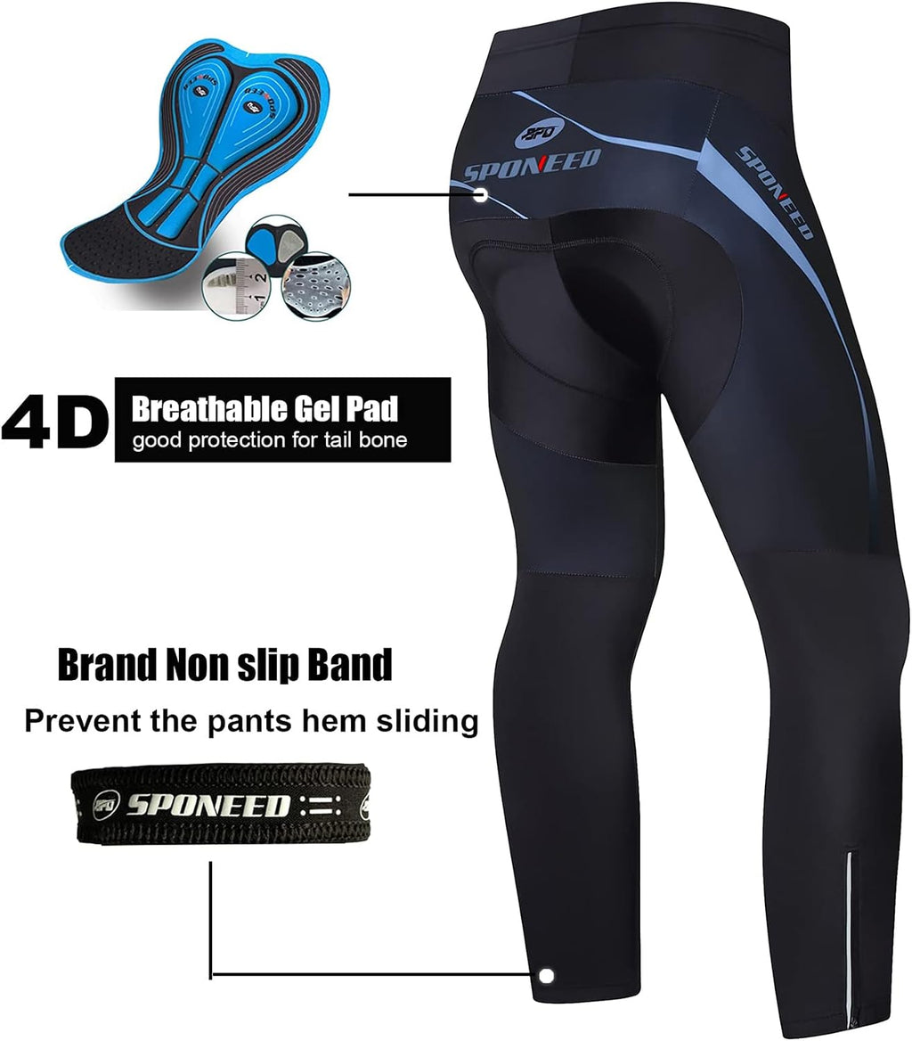 Men's Bicycle Pants 4D Padded Road Cycling Tights Leggings Outdoor Cyclist Riding Bike Wear