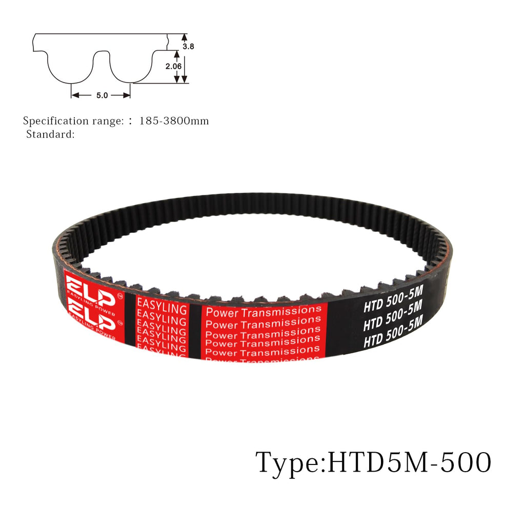 EASYLING Power 500-5M-15 Endless Loop Rubber 5M Synchronous Belt