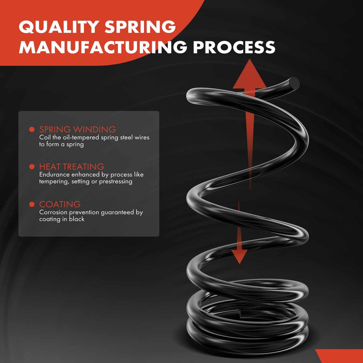 A-Premium Front Suspension Coil Spring Set Compatible with Chevrolet & GMC