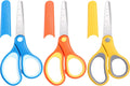 3 Pieces Kids Scissors Blunt Tip 6" Small Stainless Safety Scissors with Cover for Toddler Preschool Age 4-7 8 9