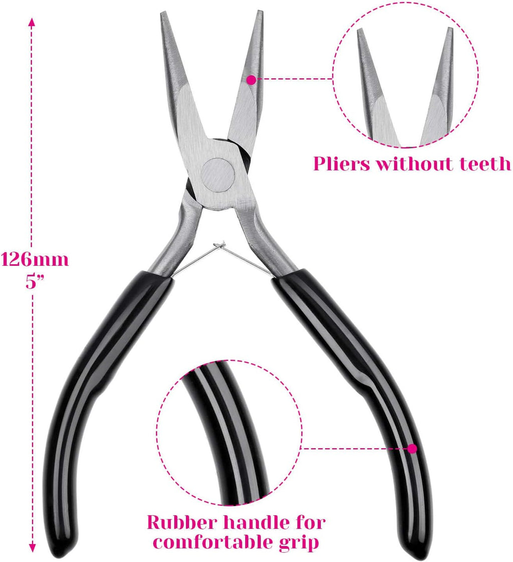 Jewelry Pliers, Cridoz Beading Pliers Set with Needle Nose Pliers, Round Nose Plier and Wire Cutter for Jewelry
