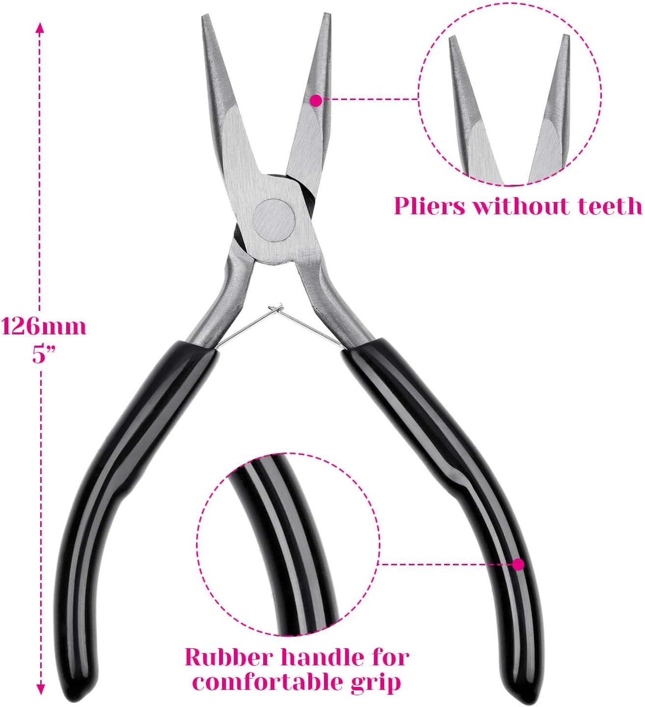Jewelry Pliers, Cridoz Beading Pliers Set with Needle Nose Pliers, Round Nose Plier and Wire Cutter for Jewelry