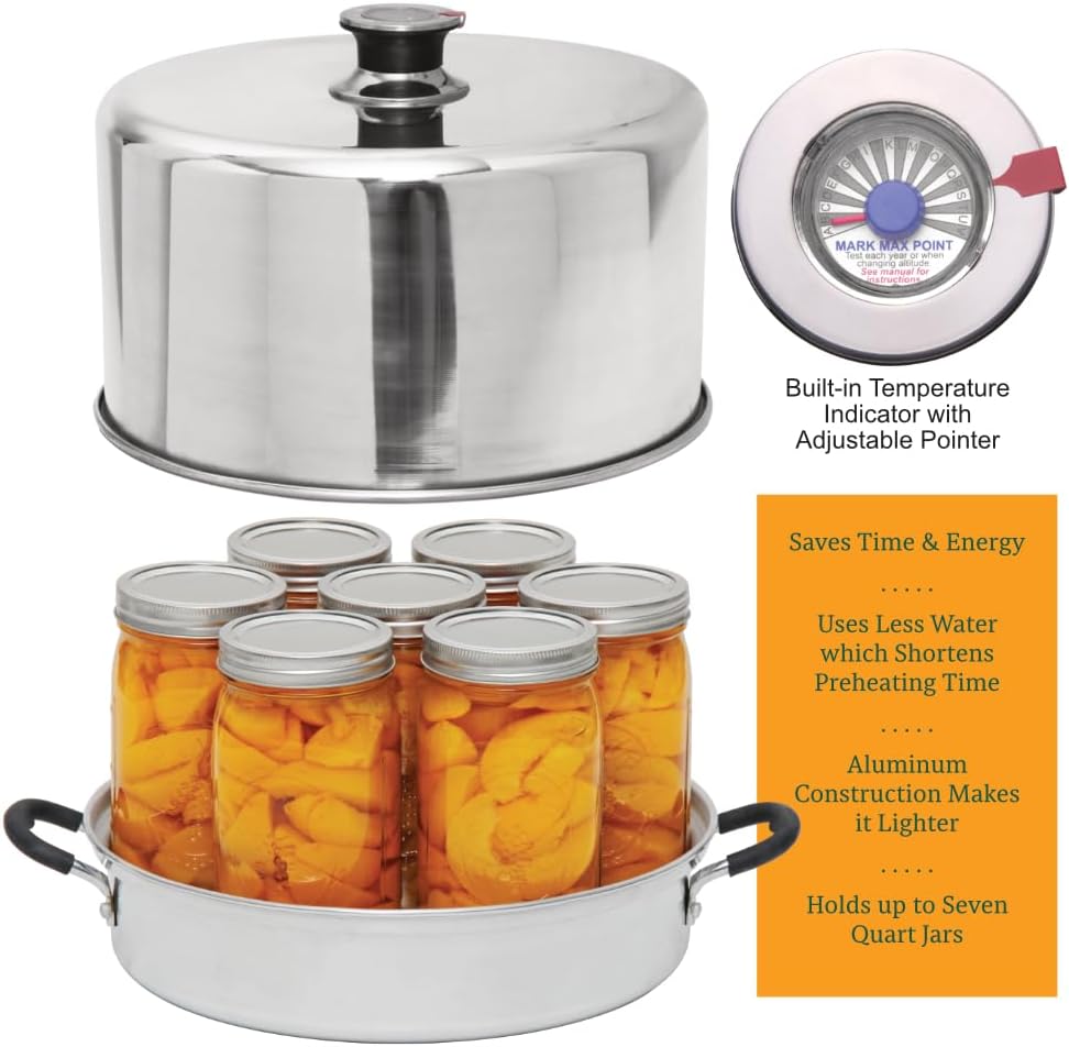 Steam Canner with Temperature Indicator (Aluminum Steam Canner)