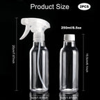 Plastic Spray Bottles 8.8oz/260ml 2 Pack Empty Clear Spray Bottle