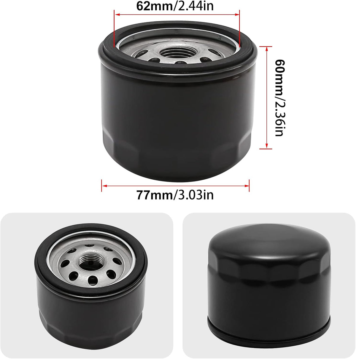 796031 Air Filter 492932 Oil Filter, Replacement for Brigs-Straton 591334 594201 492932 696854 John Deere D100 D110