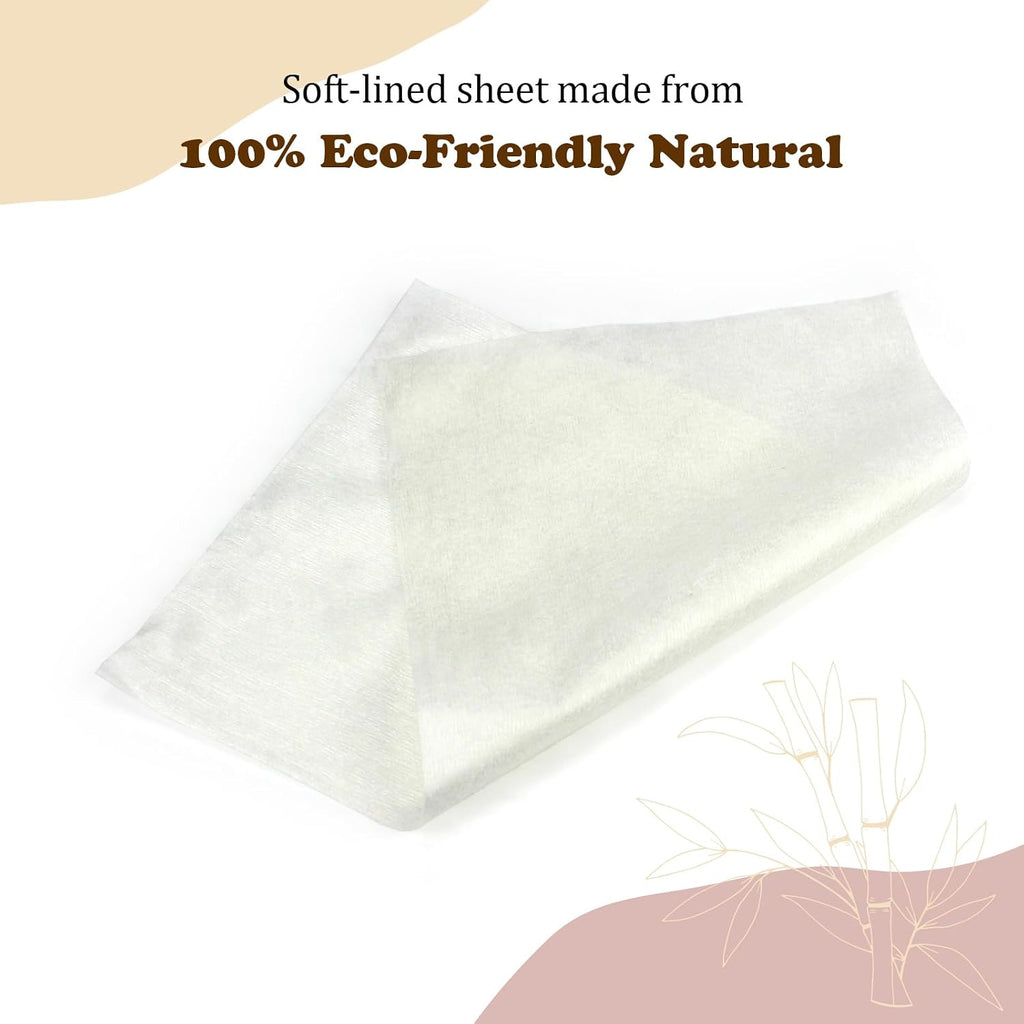 Disposable Natural Bboo Diaper Liners for Cloth Diapers, 400 Sheets (4 Pack)