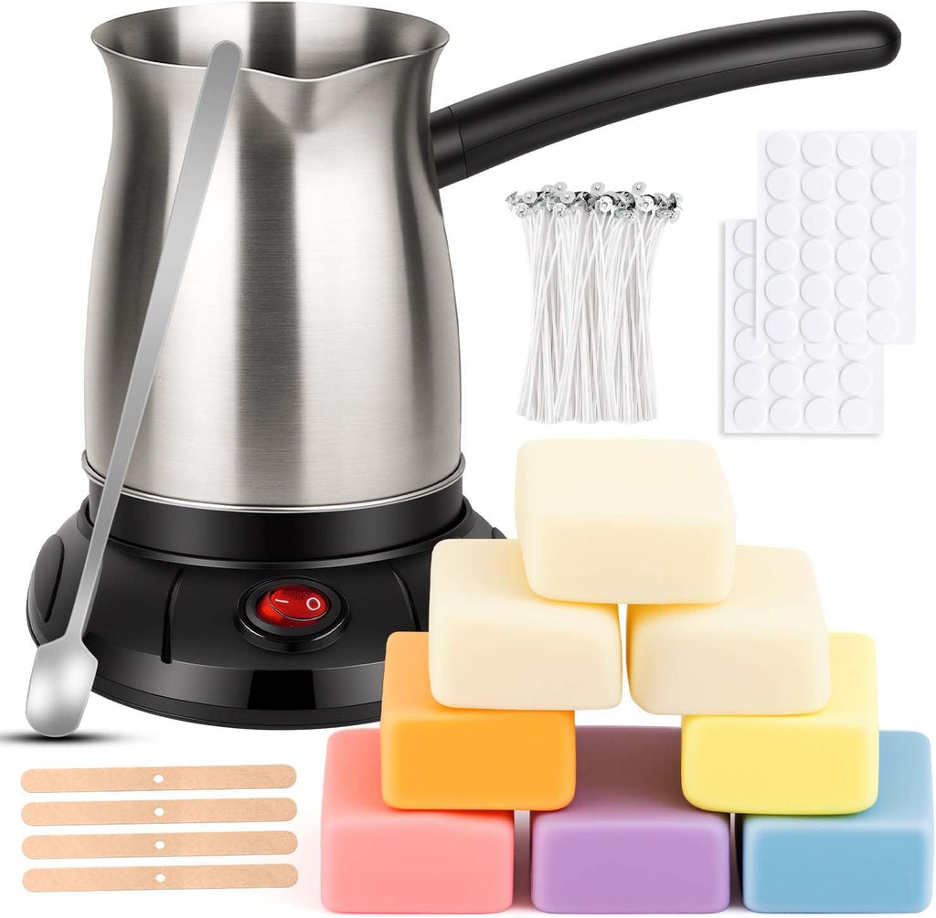 Wax Melter for Candle Making, Soy Candle Making Kit with Wax Melting Pot, DIY Candles Making Supplies Including 1lbs