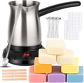 Wax Melter for Candle Making, Soy Candle Making Kit with Wax Melting Pot, DIY Candles Making Supplies Including 1lbs