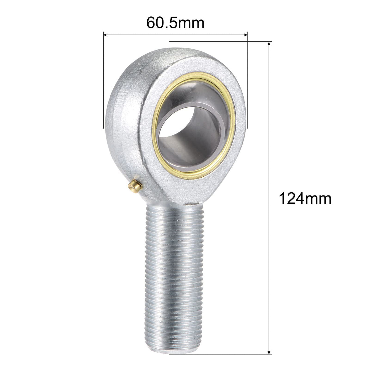uxcell POS25 Spherical Rod End Bearing 25mm Bore Self-Lubricated Joint Bearing M24x2.0 Right Hand Male Thread Connector