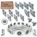 Garage Door Hardware kit, for 8' Height Garage Doors,Includes Rollers/Hinges/Bottom Bracket/Top Bracket/Wire Rope/Screw Pack