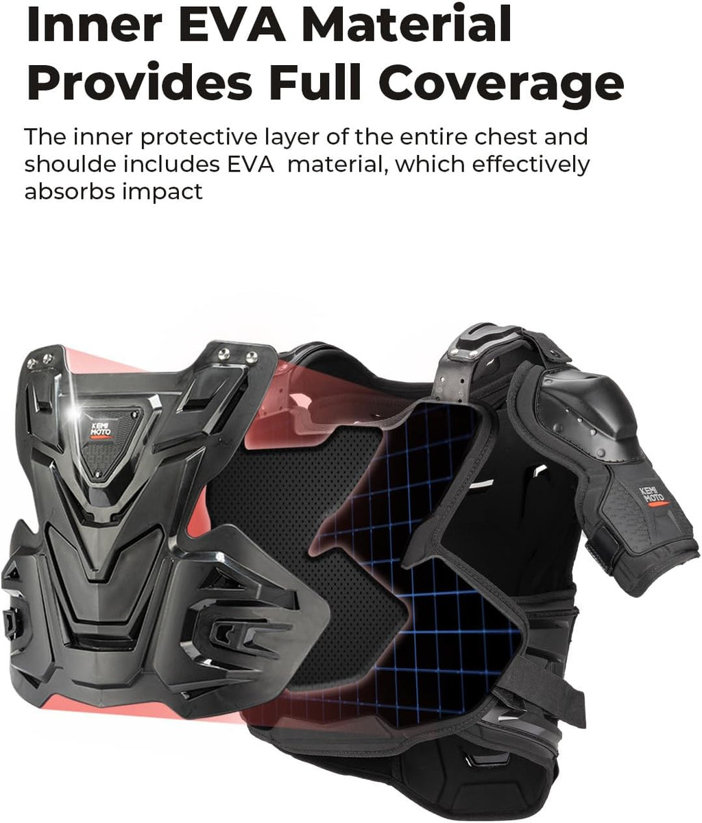 Motorcross Chest Protector for Adult Dirt Bike Protective Gear | Features：Breathable,Full Shoulder
