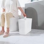 Plastic Trash Can 3.5 Gallon Ideal for Kitchen, Bathroom, Office, Dorm Lightweight, Durable & Easy to Clean-White