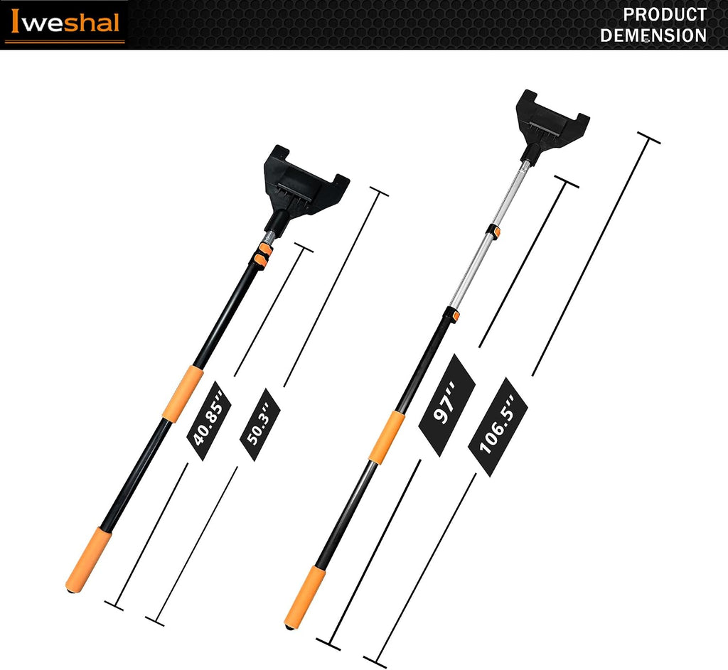 8ft V Shaped Adjustable Extension Handle for Board Corner Protector, 2 Pcs