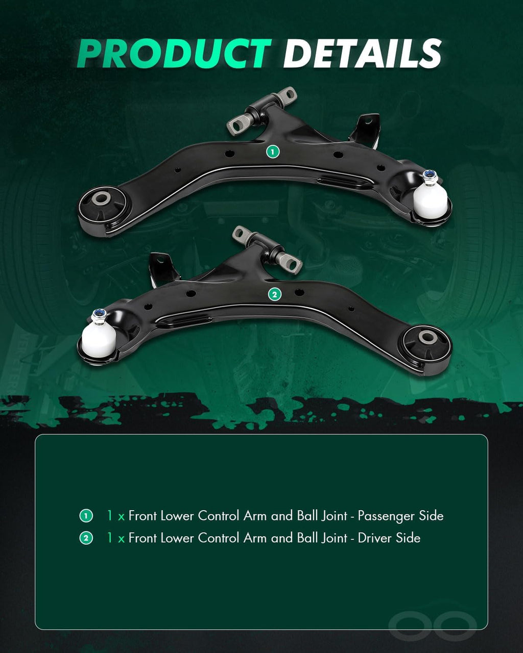 SCITOO 2pcs Suspension Kit Front Lower Control Arm And Ball Joint Replacement for 2001-2006 for Hyundai for Elantra