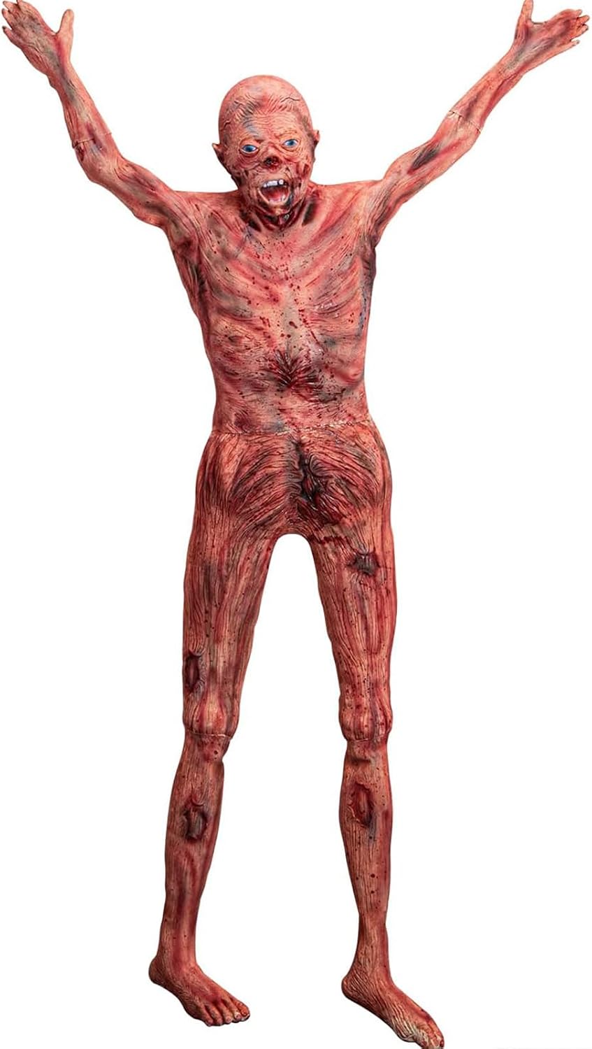 Halloween Bloody Dead Body - 4.8ft Latex Skinned Hanging Corpse Torso Props for Haunted House Zombie Halloween Party