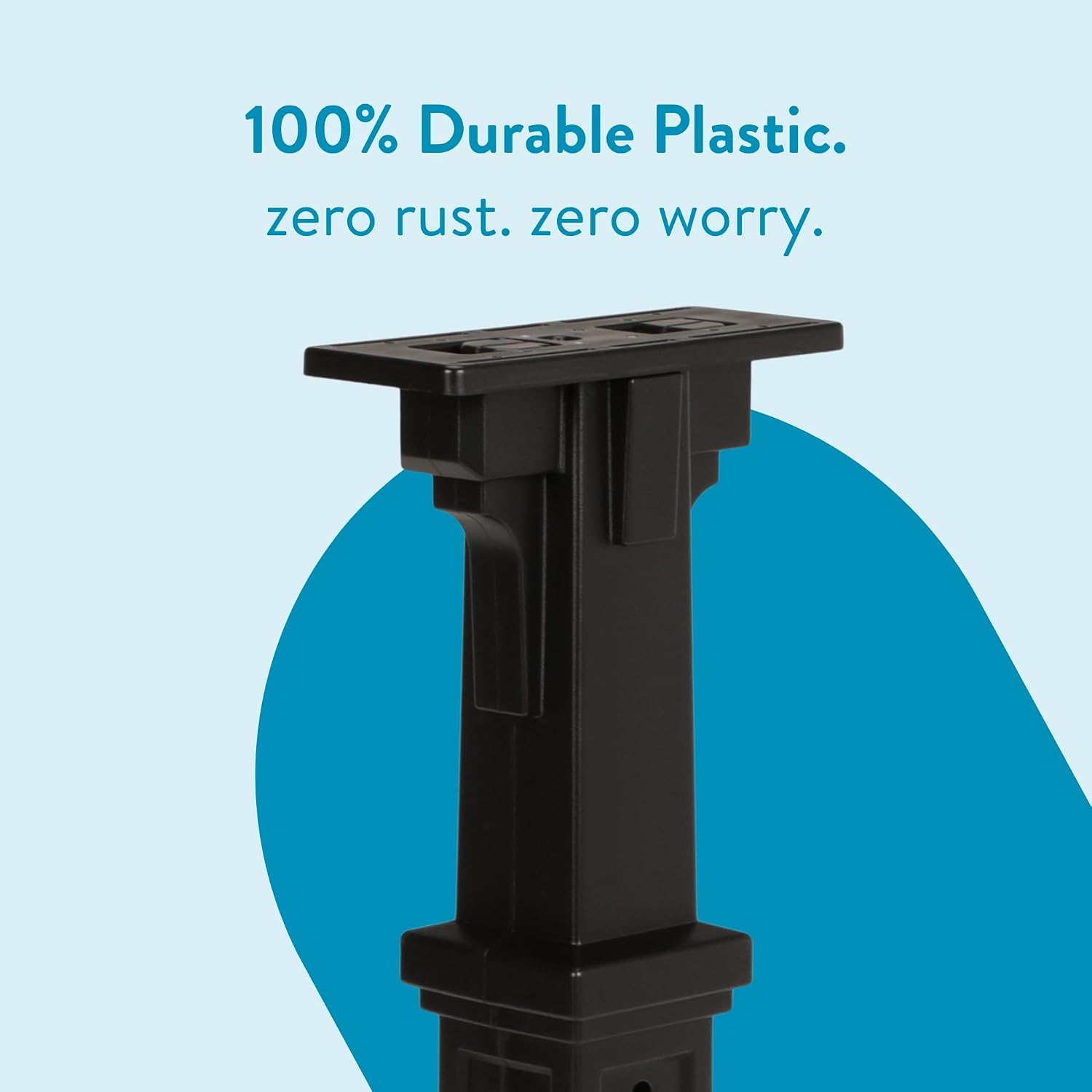 Grand Haven Plastic Mailbox Post, Compatibility Code A, B, C, D, GHP00BAM, Black | Heavy-duty post with