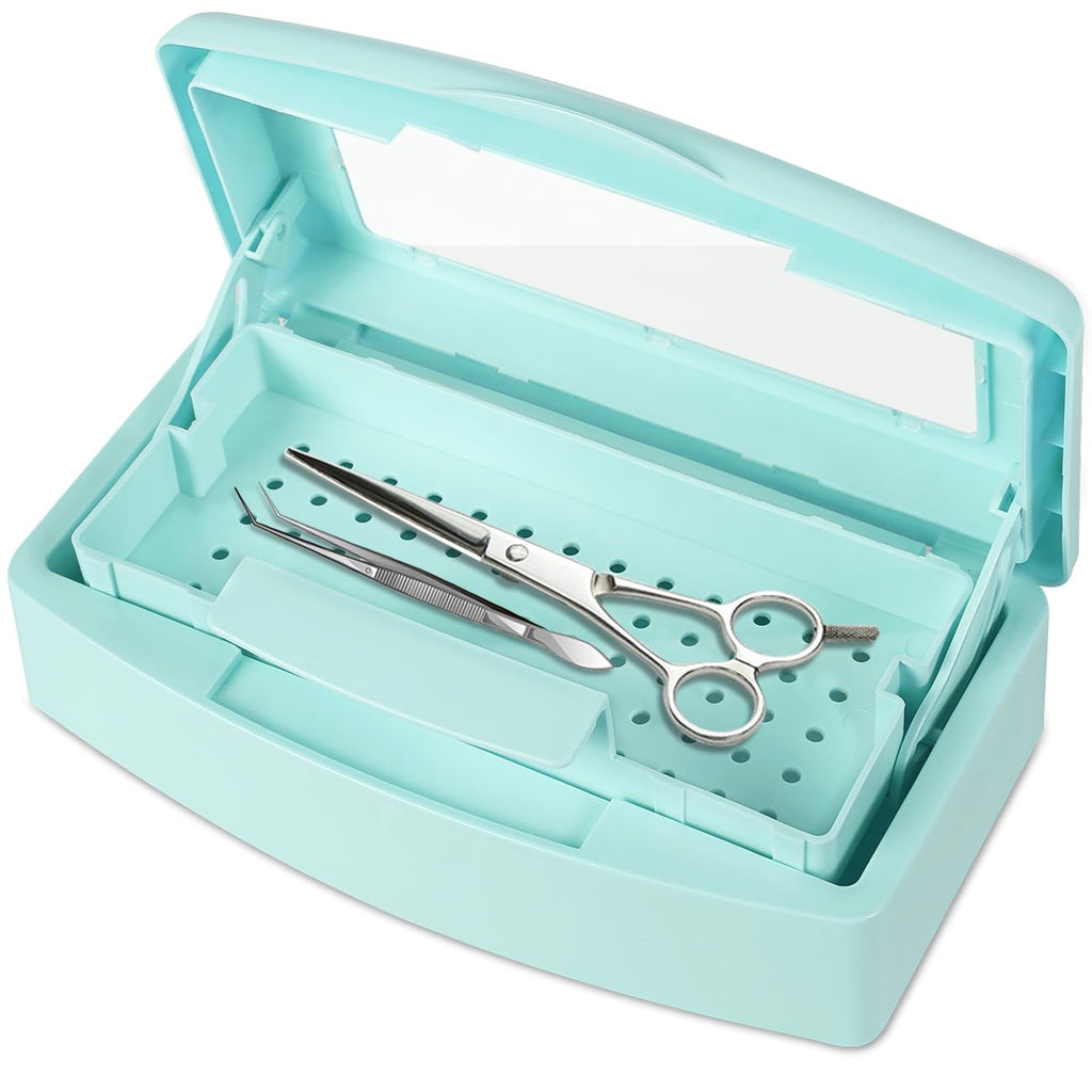 Barbicide Disinfectant Box Nail Art Tools Sanitizing Tray Disinfectant Container Nail Tool Sterilizer Box Plastic