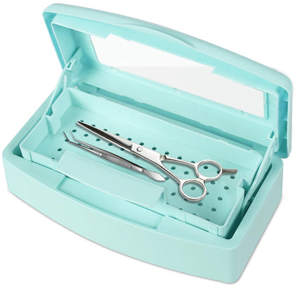 Barbicide Disinfectant Box Nail Art Tools Sanitizing Tray Disinfectant Container Nail Tool Sterilizer Box Plastic