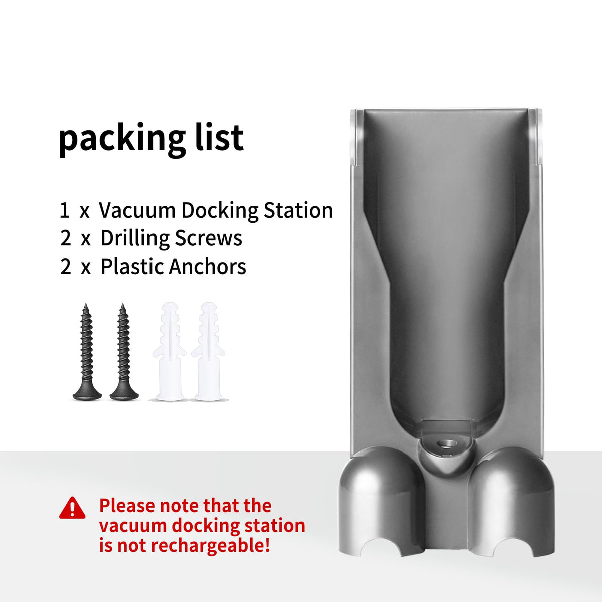 Wall Mounted Docking Station Compatible with Dyson V10 Vacuum Cleaner