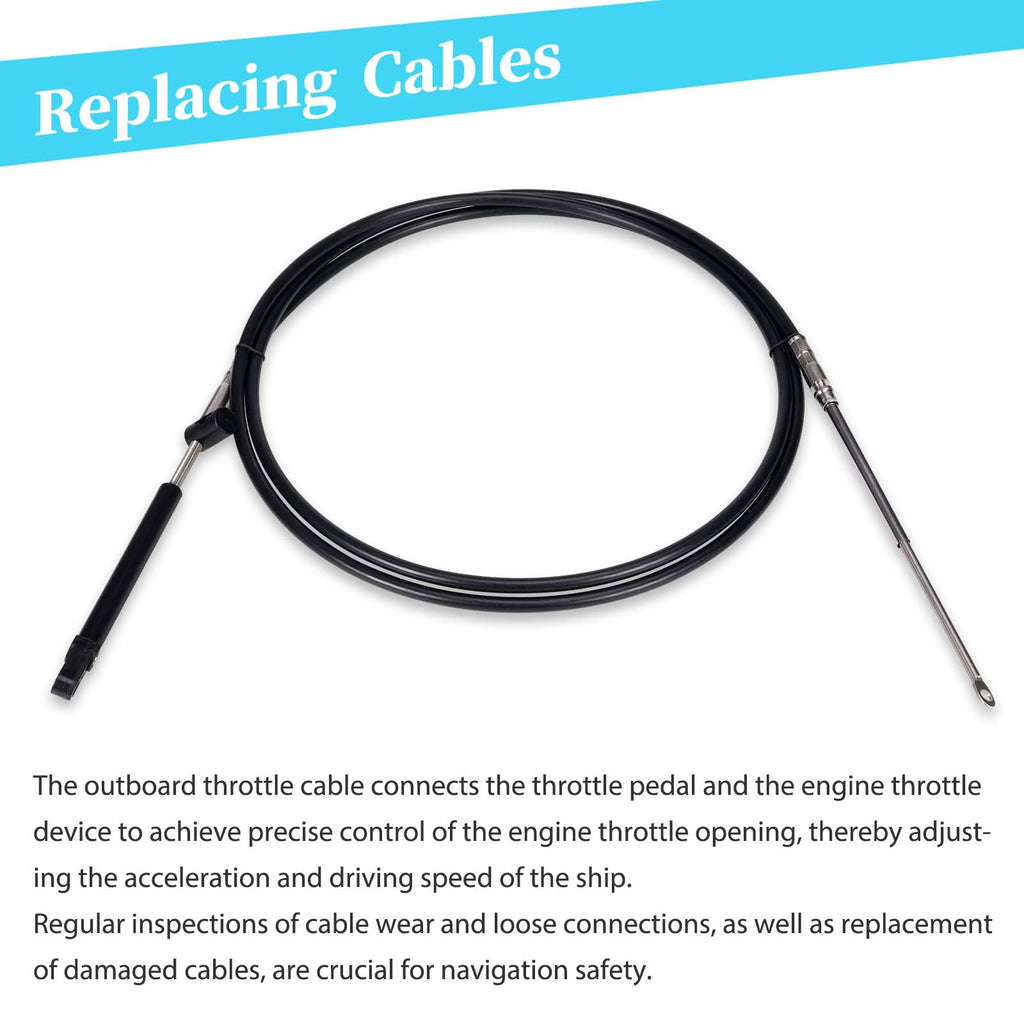 2pcs 9FT Gen2 Boat Throttle and Shift Cables For Mercury 4000 Control