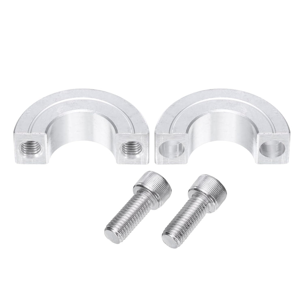 uxcell 2pcs Double Split Clamp-On Shaft Collar 3/4" Shaft, Aluminum Alloy