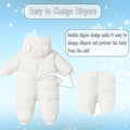 Infant Toddler Snowsuit Cute Baby Bear Suit Newborn Winter Coat Warm Hooded Jumpsuit for Boys Girls