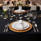 90x132 Inch Black Tablecloth for 6-8 Foot Rectangle Tables