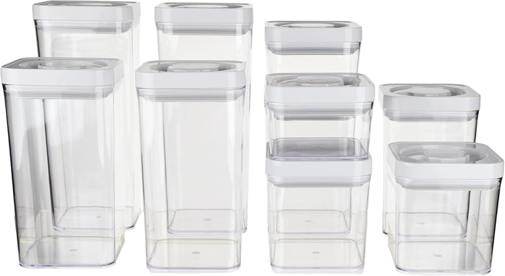 Airtight Food Storage Containers, BPA Free, Dishwasher Safe, with Twist/Turn Lids, for Kitchen Pantry Organization