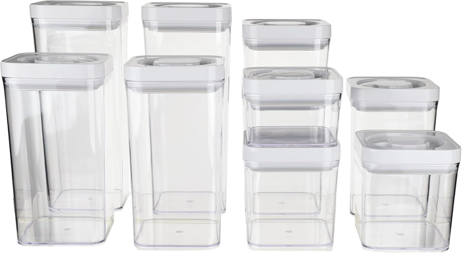 Airtight Food Storage Containers, BPA Free, Dishwasher Safe, with Twist/Turn Lids, for Kitchen Pantry Organization
